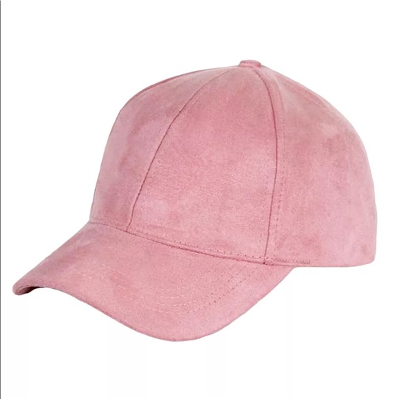light pink suede hat